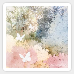 Winter Forest Butterfly Shrine Sticker